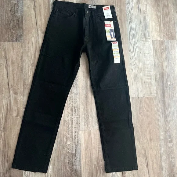 Men’s Wrangler Jeans/Regular Fit/Dark Blue Black/ 34x32 - Picture 7 of 7